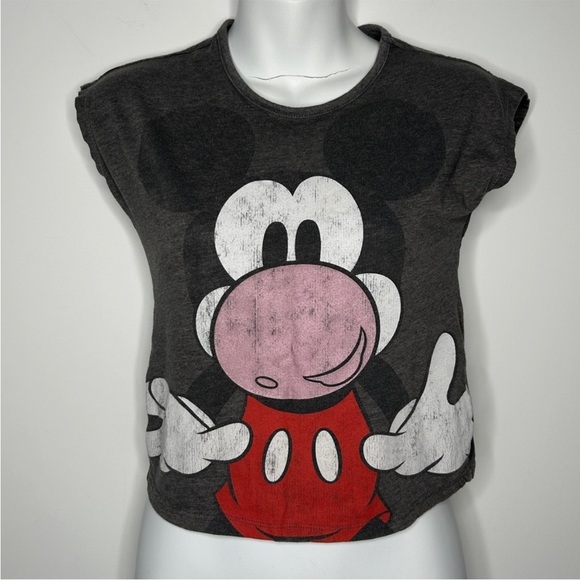 Old Navy Tops - OLD NAVY DISNEY Mickey Mouse Bubblegum Crop Top T-shirt Size Small
